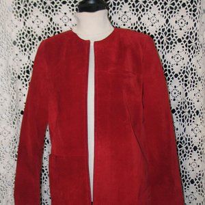 Danier Red Suede Hip length Jacket L0014